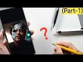 How to draw jawan  shahrukh khan outline drawing easy tutorial part1