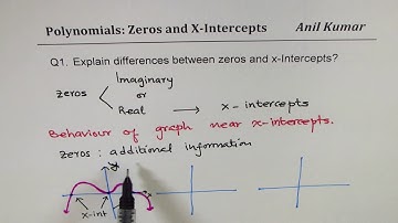 What is the Difference between zeros and x intercepts with Examples