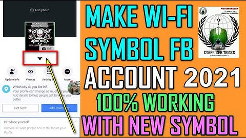 How To Make Single Wi-fi Symbol Name Account In Few Mins | Wi-fi Name Facebook Account 2021