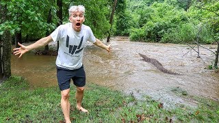 MONSTER IN POND MISSING!! (MAJOR FLOOD)