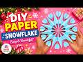 How to Make Elegant 3D Paper Snowflakes ✂️ Easy Paper Craft Decoration Tutorial at Home