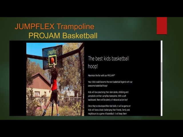 Trampoline Basketball Hoop & Net - PROJAM