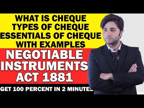 NEGOTIABLE INSTRUMENT ACT