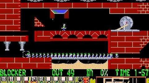 DOS Oh No! More Lemmings Wild 15 THE SILENCE OF THE LEMMINGS