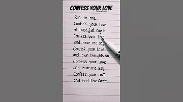 Run To Me Confess Your Love Jiandro Lyrics Subtitles TikTok Dance Trend Confessyourlove 