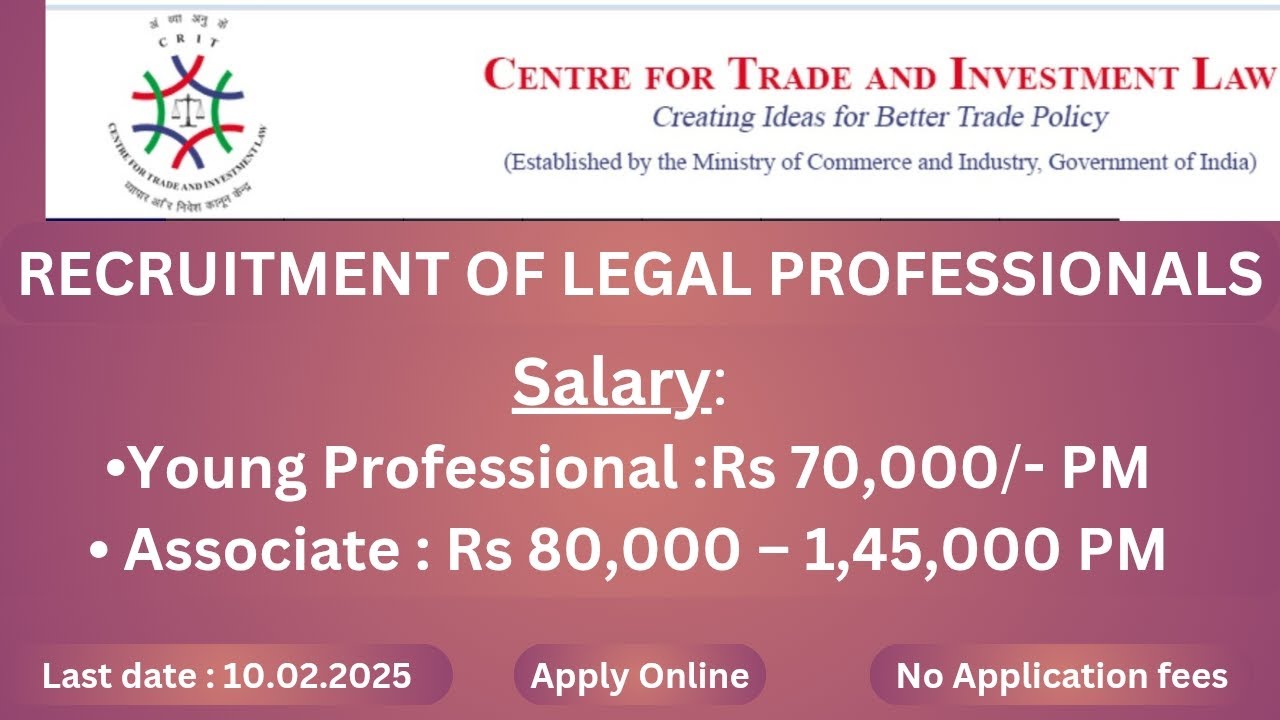 Recruitment of legal Professional @Centre for trade and Investment law ...
