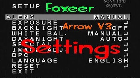 FlyerFpv Foxeer Arrow V3 Settings