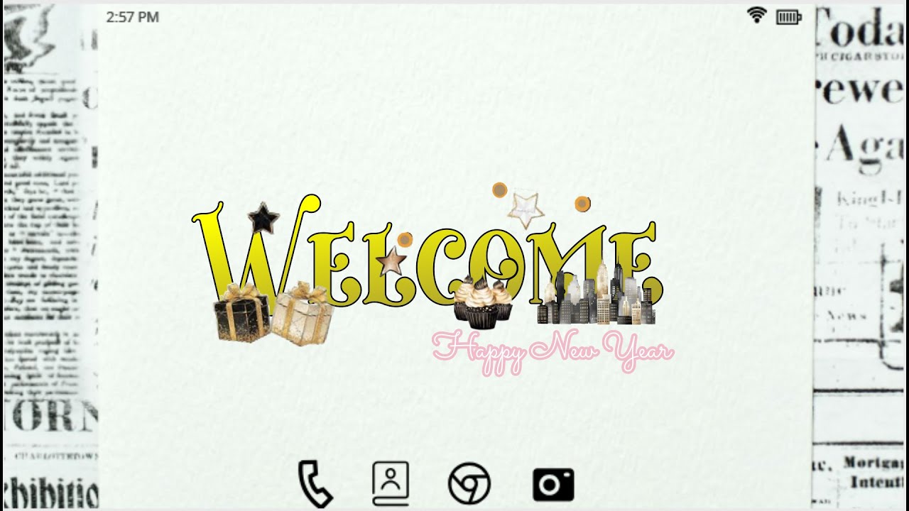 Cute Aesthetic 'New Year Theme' Intro & Outro Template for YouTube | No Copyright