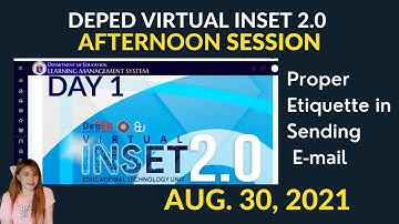 DEPED VINSET 2.0  AFTERNOON SESSION | Proper Etiquette in Sending E-mail