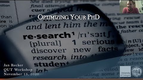 Optimising your PhD