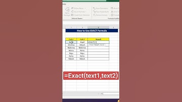 How to Use Exact Formula😲 #msexcel #excel #exact #shortsvideo #shorts #computer #eca #tricks