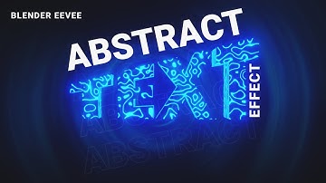 Blender Abstract Text Effect Animation Tutorial
