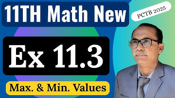 Exercise 11.3 Chapter 11 || 11Th Class Math New Book 2025 PCTB