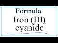 Iron(III) Cyanide Chemistry Concepts