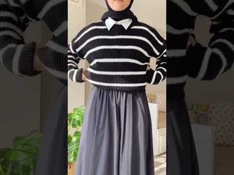 تنسيق راقي شتوي للتنورة