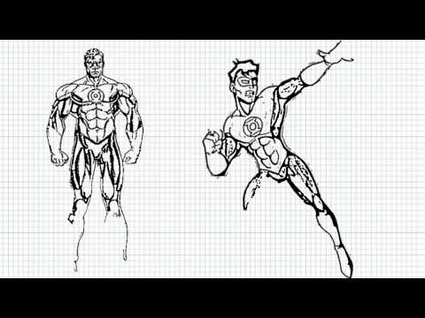 How to draw Green Lantern - video - Green Lantern Cartoon Series - YouTube