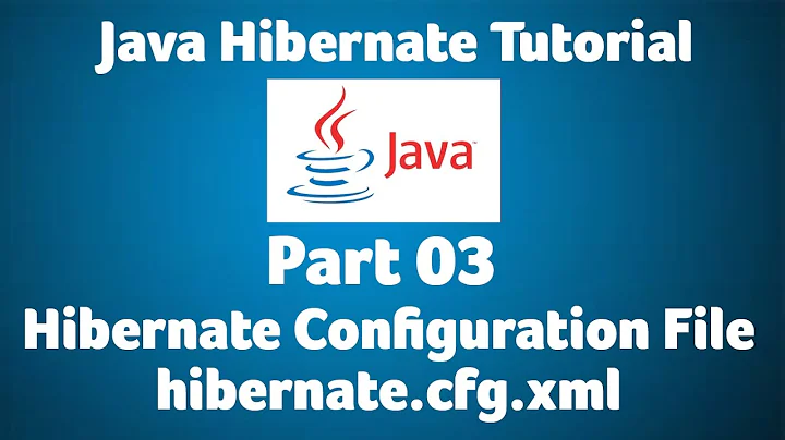 Hibernate Tutorial Part 3- Hibernate Configuration File hibernate.cfg.xml