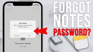 How to Reset Forgotten Notes Password on iPhone & iPad [2023]