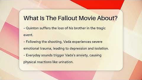What Is The Fallout Movie About? - The SciFi Reel