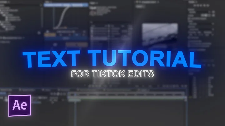 The Ultimate TEXT Tutorial for TikTok Edits! | After Effects Tutorial