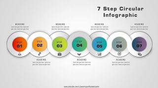 21.Create 7 Step Circular Infographic🔥🔥🔥|Powerpoint Infographics|Slide design|Free Template