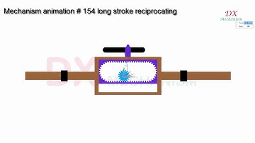mechanism animation #154 long stroke reciprocating