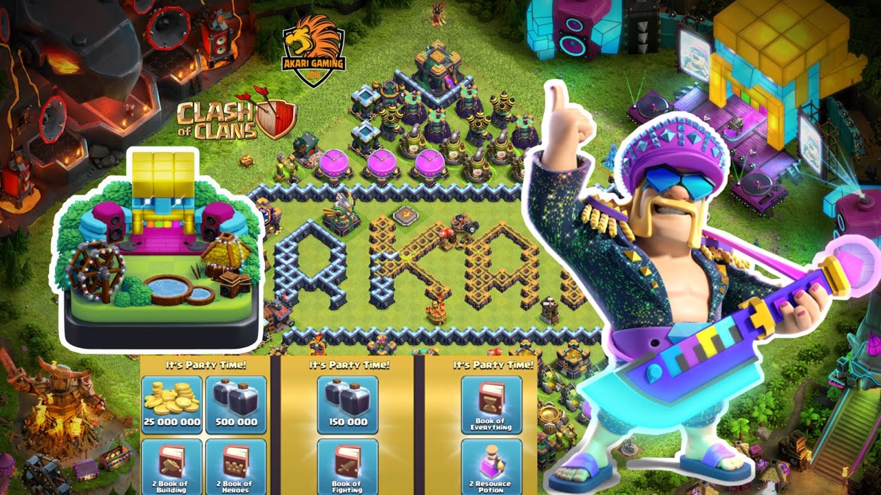 TRẢI NGHIỆM VUA ÂM NHẠC - PHONG CẢNH SINH NHẬT 9 năm - GEM TO MAX TH14 Clash  of clans | Akari Gaming - YouTube