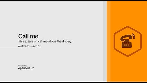 Call Me - OpenCart Extension