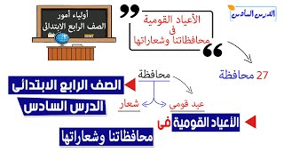 الاعياد القومية للصف الرابع الابتدائى