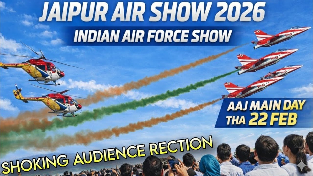 JAIPUR AIR SHOW 2026 | INDIAN AIR FORCE SHOW 2026 | SARANG HELICOPTER🚁 & SURYAKIRAN FIGHTER JETS ✈️