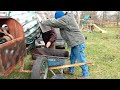 WASHING BLACK WALNUTS USING CEMENT MIXER