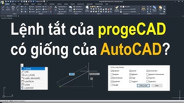 Lệnh tắt của phần mềm progeCAD có giống của AutoCAD không? | progeCAD Q&A