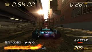 Burnout Revenge - Logitech World Racer - Burning Lap [Gold] @ Motor City (0:53:65) (PCSX2) screenshot 3