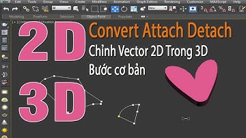 2D hiệu chỉnh Vector để tạo khối 3D Convert Attach Detach cho người mới học 3D