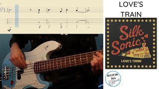 Silk Sonic: Love's Train - Bass Cover with Bass Tab