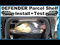Land Rover Defender 110 L663 Rear Boot Luggage Tray / Parcel Shelf Install