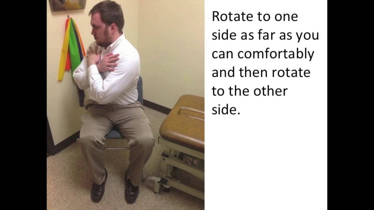 Lumbar Rotation in Sitting - YouTube