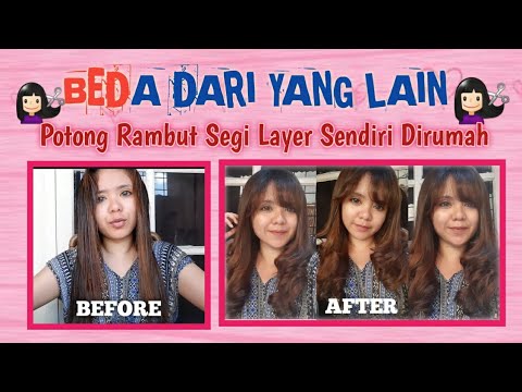  Tutorial  Potong  Rambut  Segi Layer  Sendiri Dirumah 