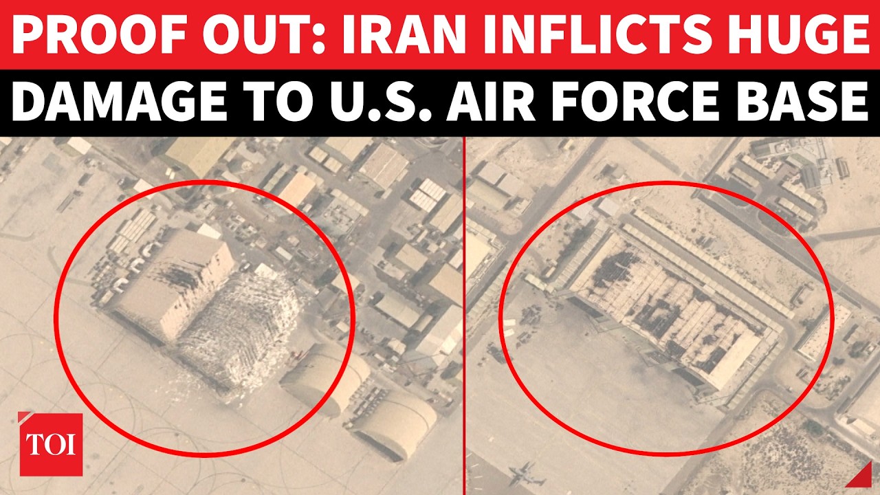 ON CAM: Iran Missiles & Drones DECIMATE F-35 Hangars At US Base In UAE's Al Dhafra Base | W