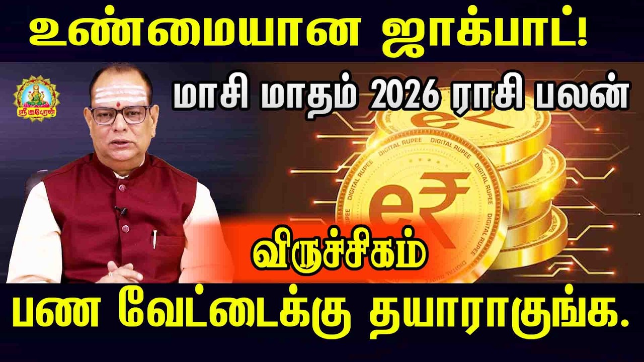 உண்மையான ஜாக்பாட் மாசி மாதம் 2026 ராசிபலன் பண வேட்டைக்கு தயாராகுங்கள் | VIRUCHIGAM MASI MONTH PALAN!