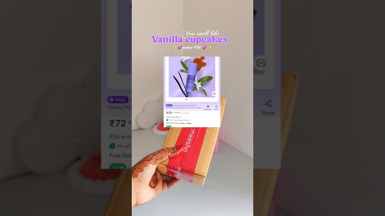 only ₹72/- i got most viral vanilla perfume from meesho 