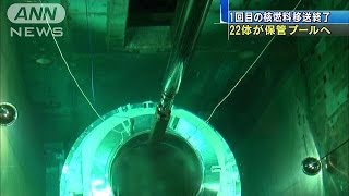 核燃料22体の移送作業終了　福島第一原発4号機(13/11/23)