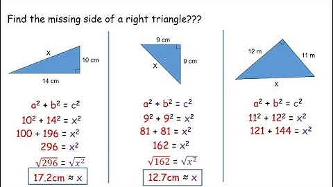 Pre-Algebra -- Lesson 47 -- The Pythagorean Theorem