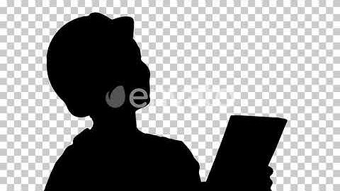 Silhouette Female construction engineer, Alpha Channel | Stock Footage - Videohive