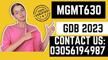 mgmt630 gdb 1 solution 2023 MGMT630 GDB SOLUTION 2023