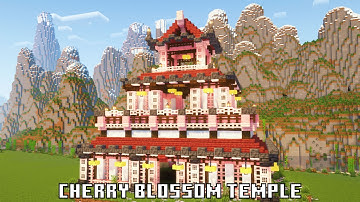 How to build Cherry Blossom Temple - Minecraft Tutorial