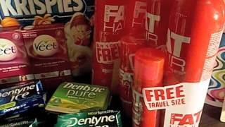 Free Lawrys marinade,SAMY fat hair, Gum,Kleenex & MORE!! drug store & albertsons hual!