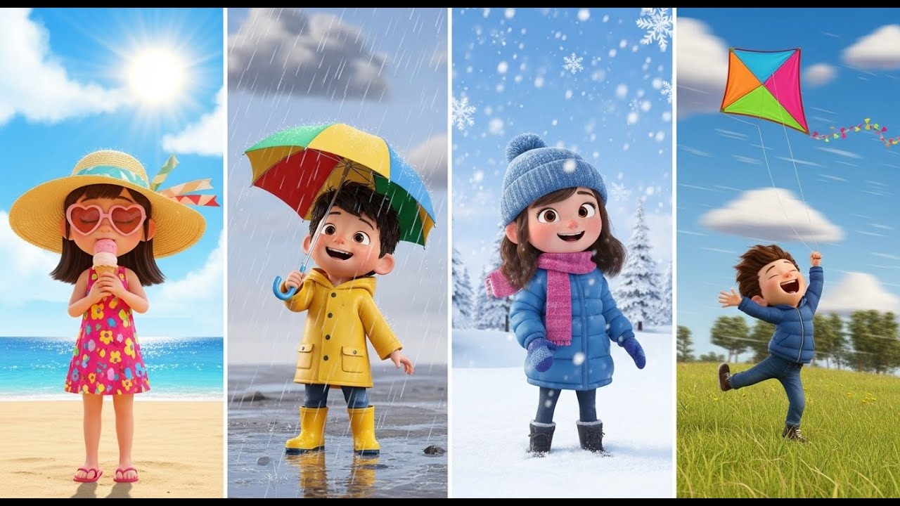 Weather Song for Kids | Sunny Rainy Windy Snowy - YouTube