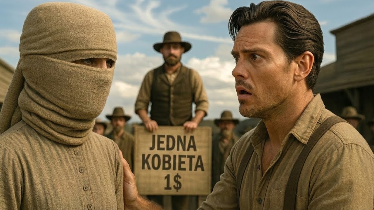 Biedny kowboj zapłacił 1$ za kobietę z workiem na głowie—lecz gdy przemówiła, pojął, że to ona