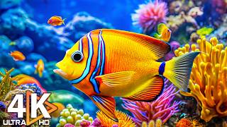 Aquarium 4K VIDEO (ULTRA HD) - Beautiful Coral Reef Fish & Jellyfish - Relaxing Music for Sleep #19 screenshot 4